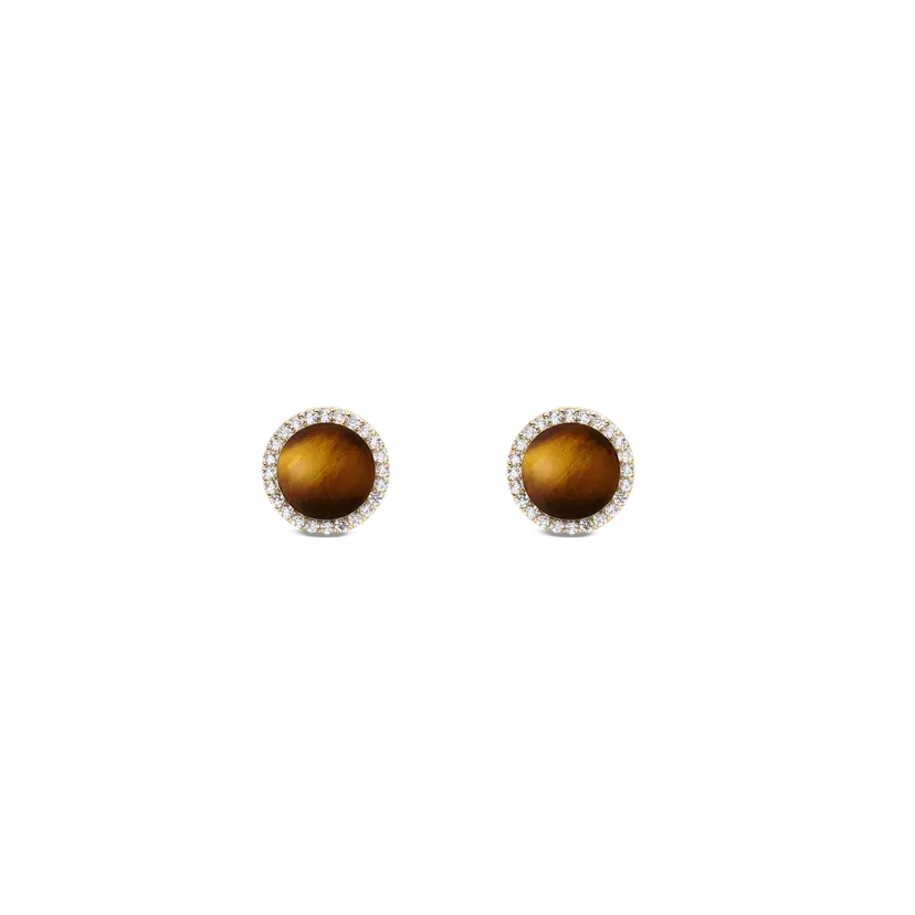 Daniel Wellington Gold Earrings Audrey Tiger Eye | DW