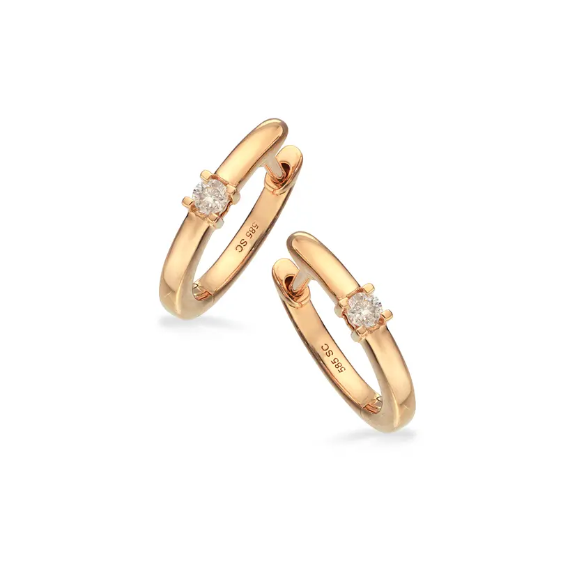 Kleopatra Scrouples - Kleopatra clip creoler i 14 karat guld med diamanter, 0,07ct - 1145,07