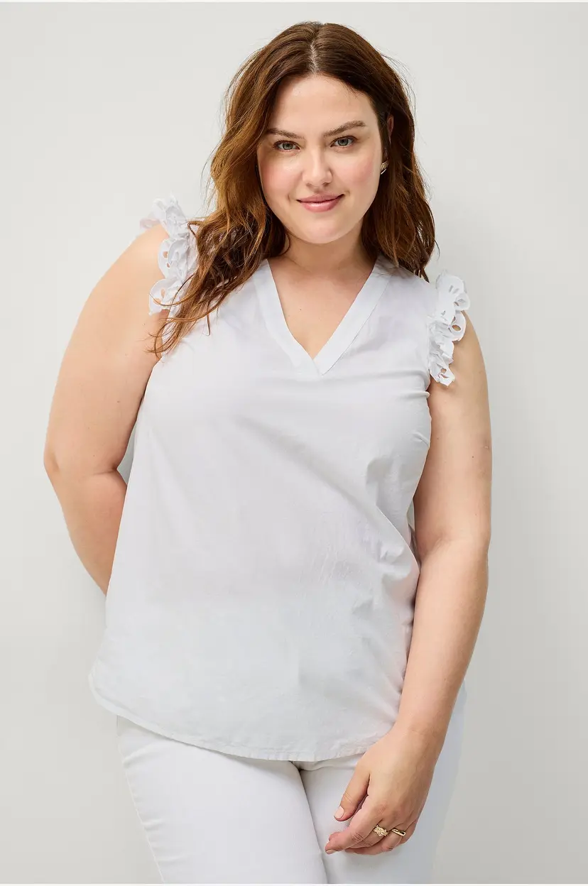 Zizzi Topp mFiluka S/L Top - Hvit