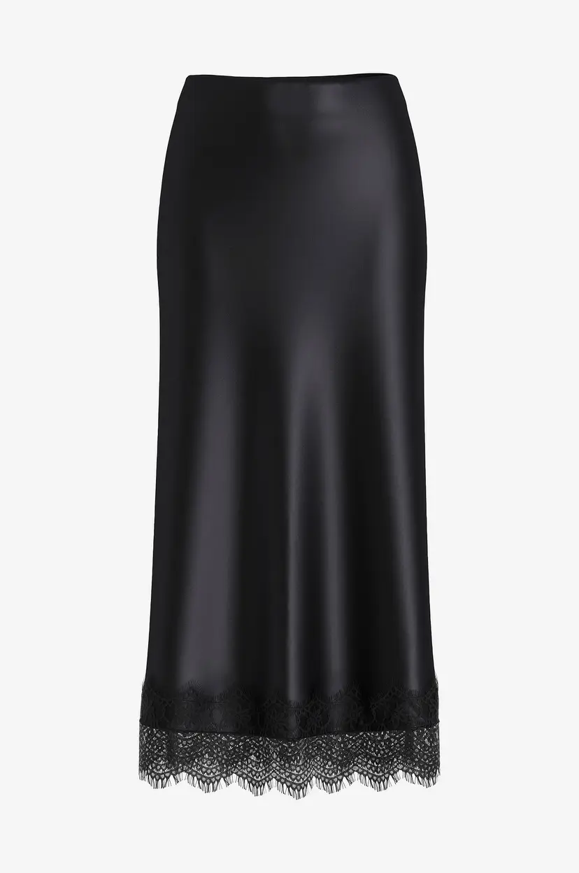 Vila Skjørt viEllette HW Ankle Lace Skirt - Svart