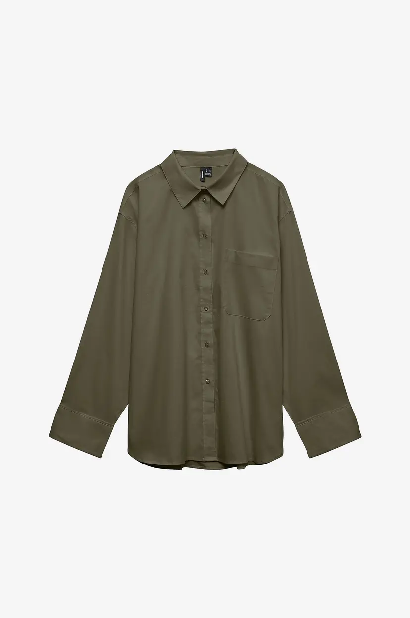 Vero Moda Skjorte Vmlotus Ls Shirt Wvn - Grønn
