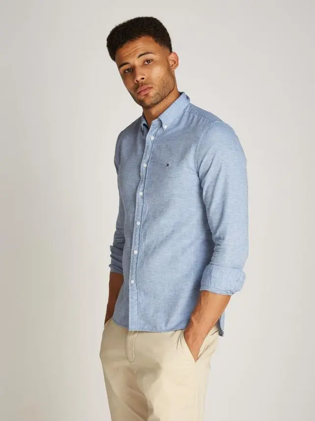 Tommy Hilfiger BRUSHED LINEN SOLID SF SHIRT