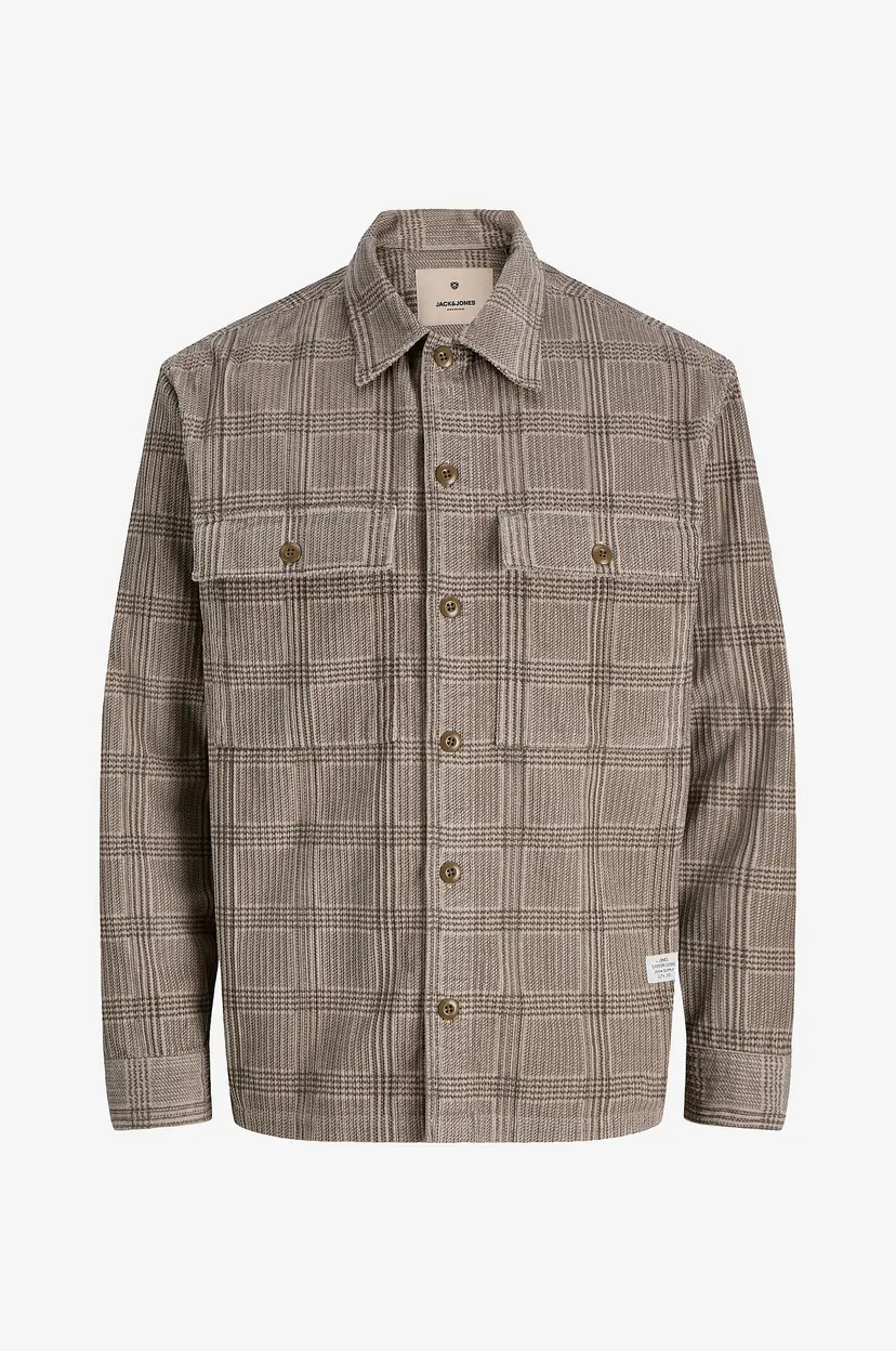 Jack & Jones Overtreksskjorte jprBluwill Corduroy L/S - Beige