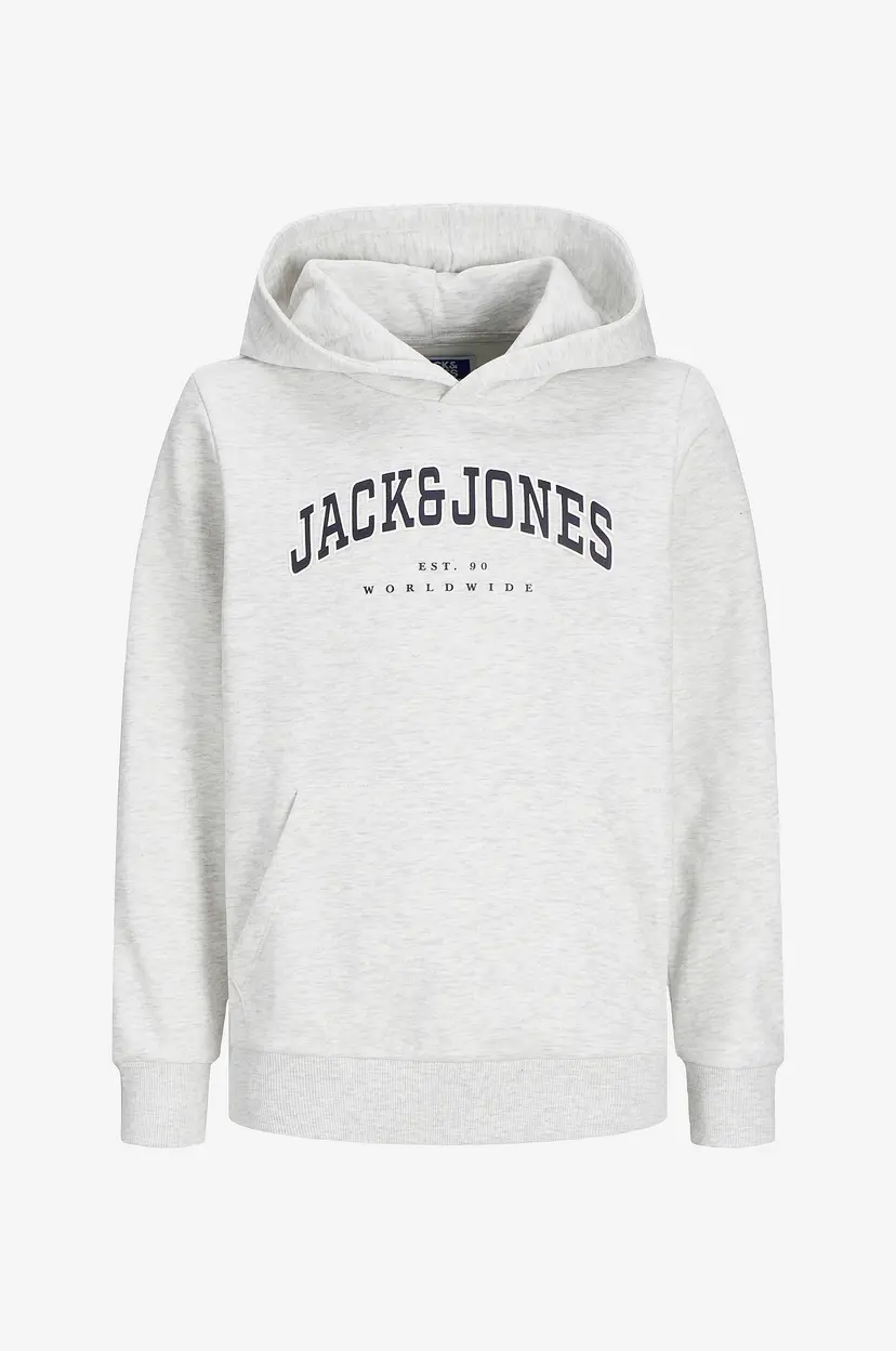 Jack & Jones Junior Hettegenser jjeCaleb Varsity Sweat Hood Noos JN - Grå