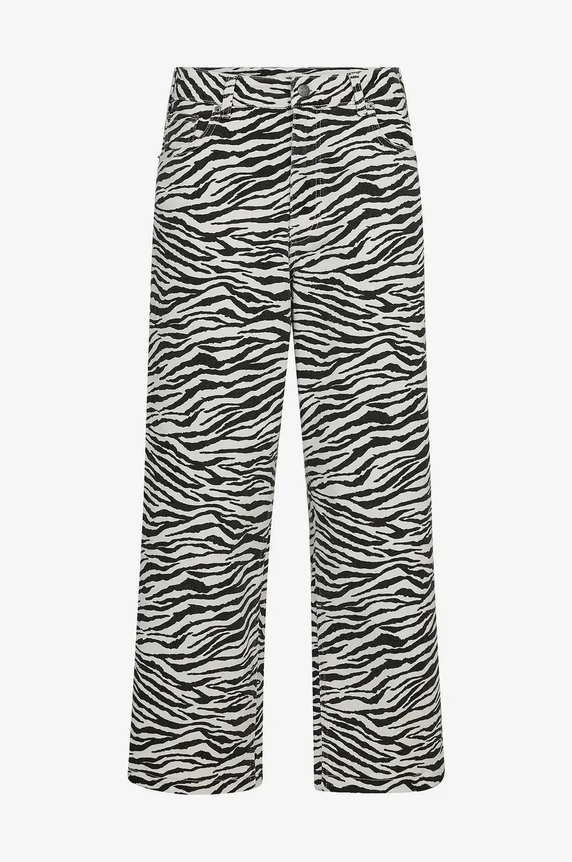 Co'couture Jeans ZionCC Zebra Crop Pant - Svart