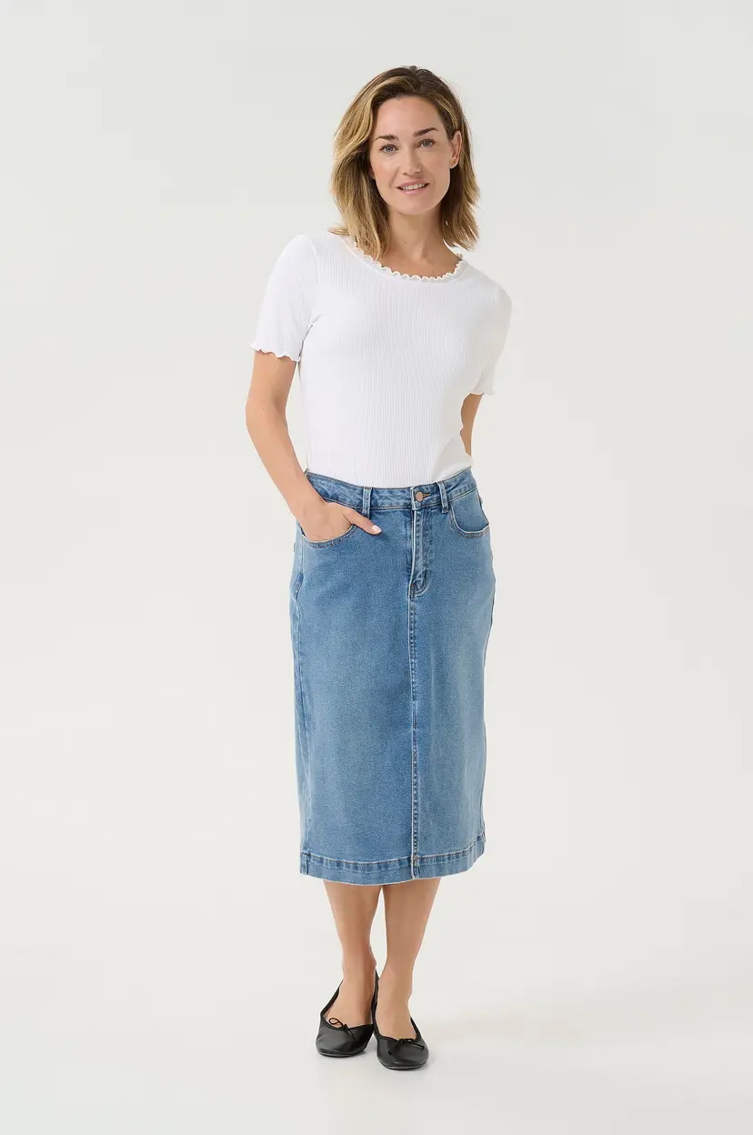 Cream Denim skjørt crJannie Denim Skirt - Blå
