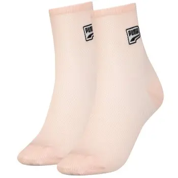 Puma Puma Strømper 2P Mesh Short Socks Lysrosa Str 35/38 Dame