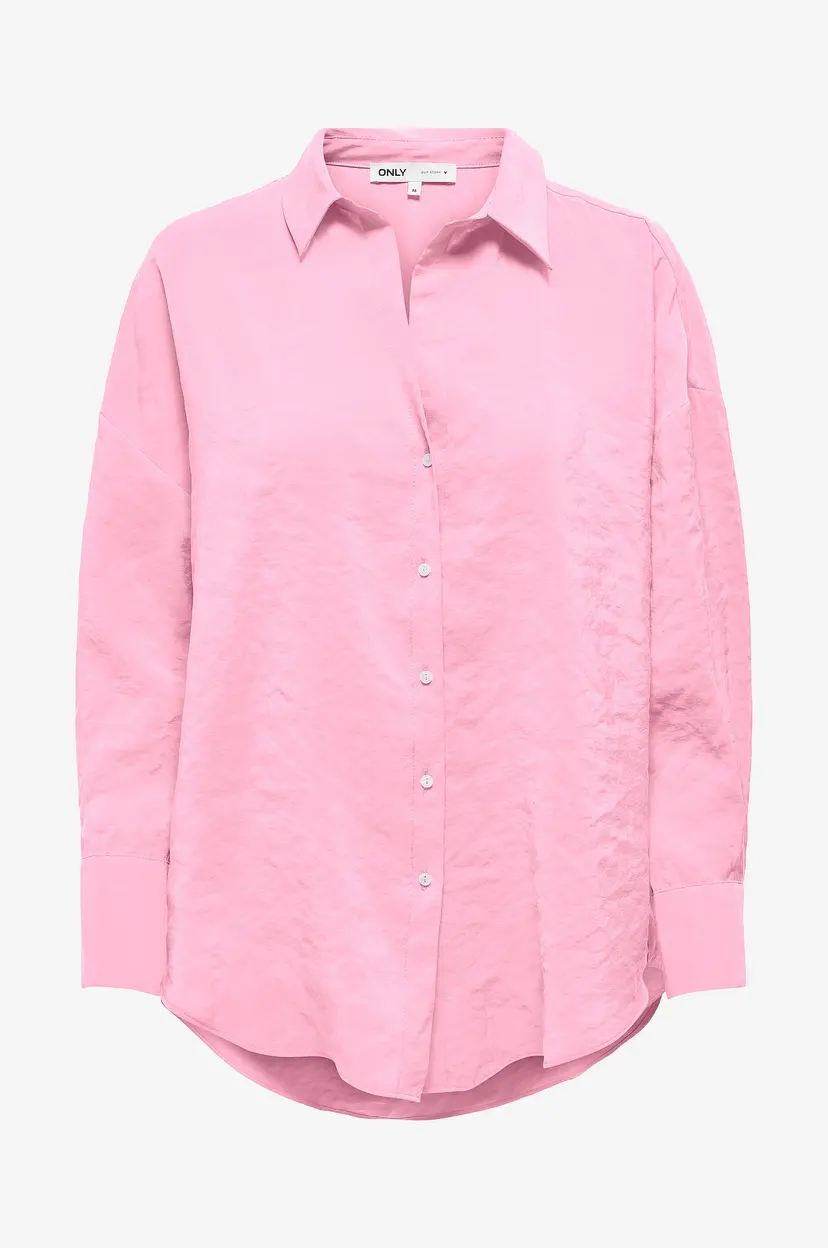 Only Carmakoma Skjorte carZazima L/s Loose Shirt Wvn - Rosa