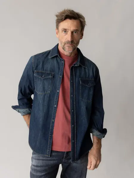 MOS MOSH GALLERY Mmgdavid Snap Denim Shirt