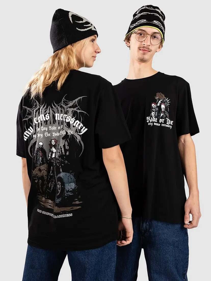Any Means Necessary Any Means Necessary Ride Or Die T-skjorte svart