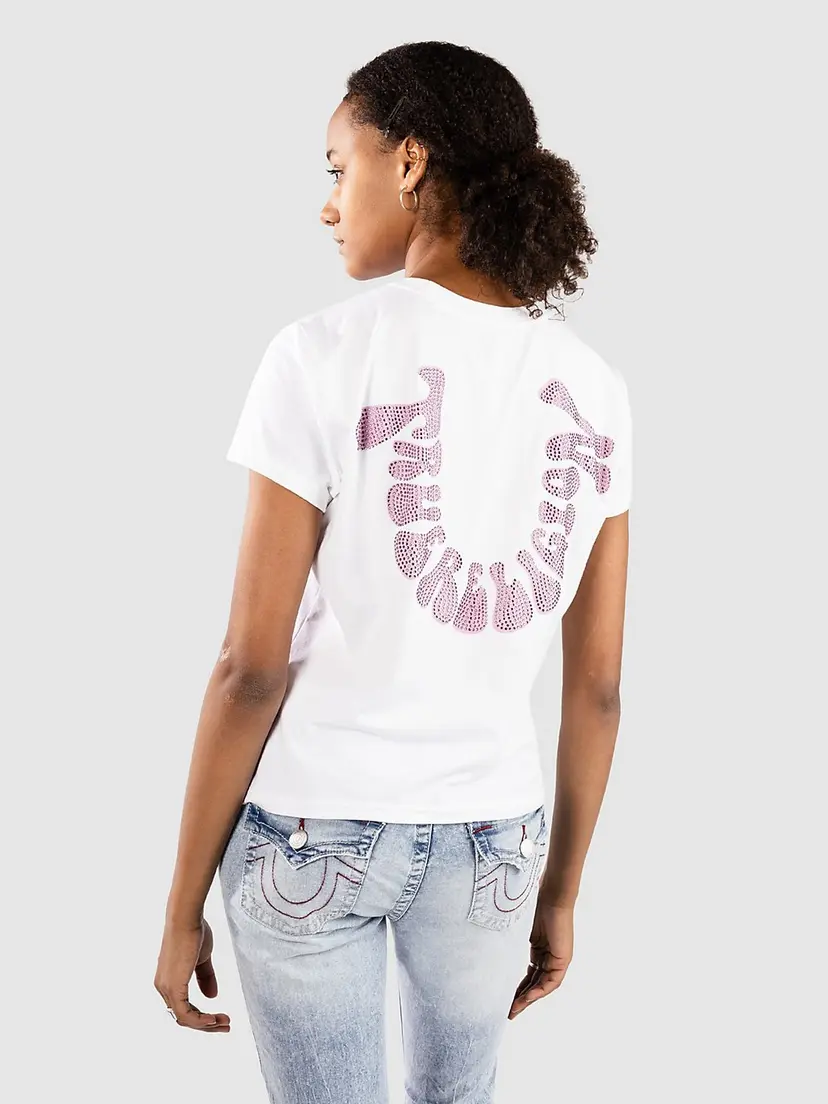 True Religion True Religion Crystal Hs Crew T-skjorte hvit