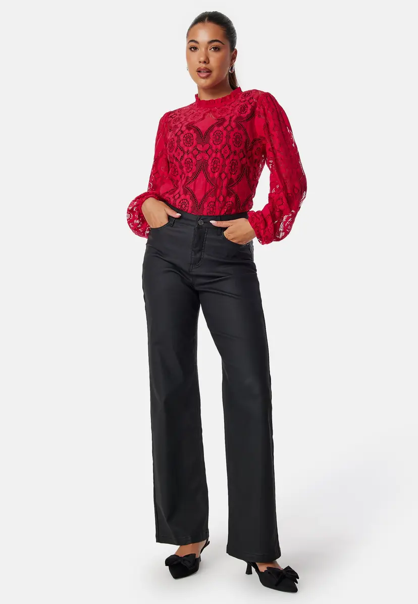 Bubbleroom Lace L/S Blouse