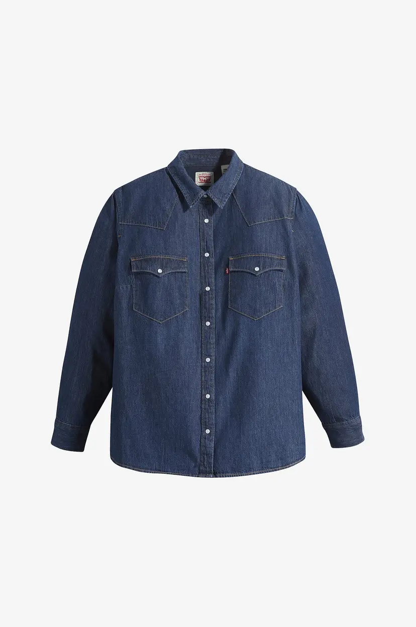 Levi's Plus Denimskjorte PL Ultimate Western T3 Smokin - Blå