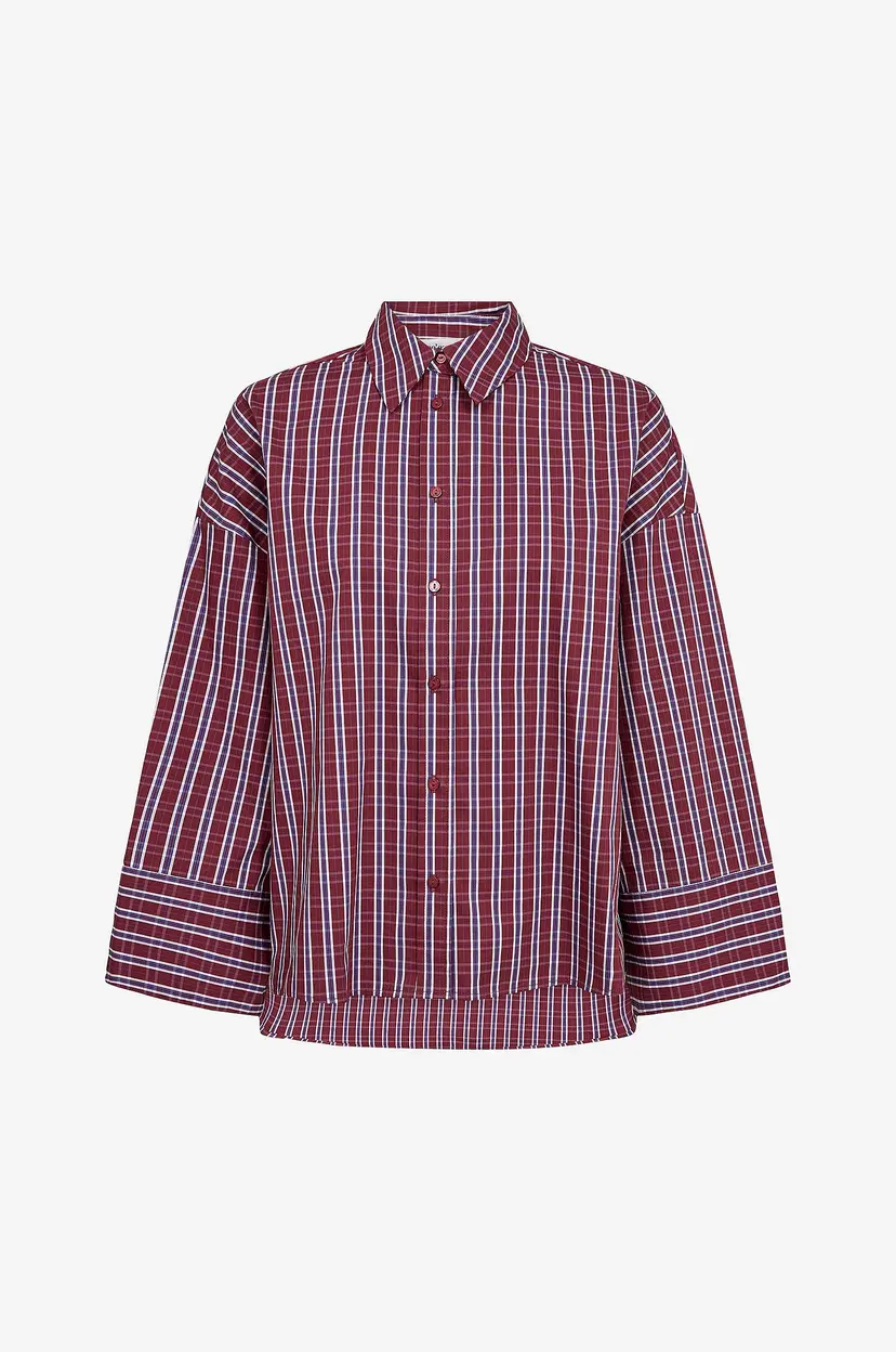 Co'couture Skjorte ReneeCC Check Cuff Shirt - Rød