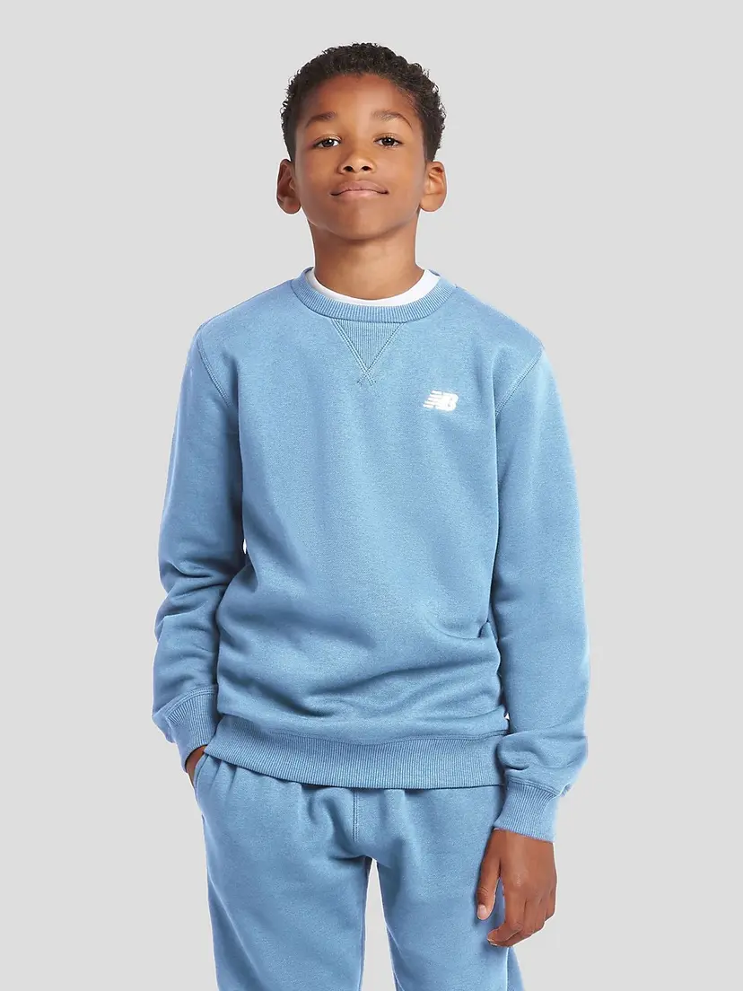 New Balance New Balance French Terry Small Logo Crew Kids Genser blå