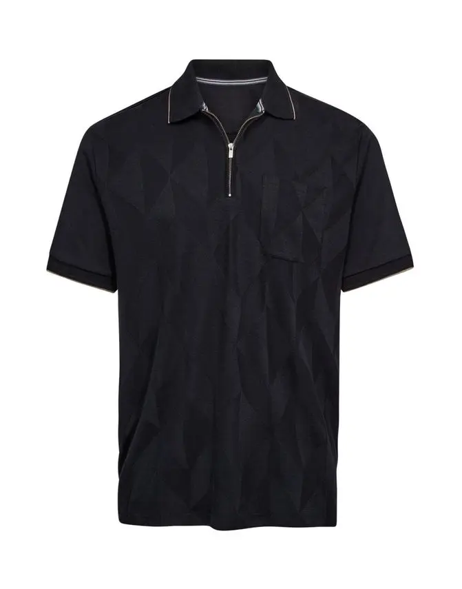 Black Blue Mens polo regular fit