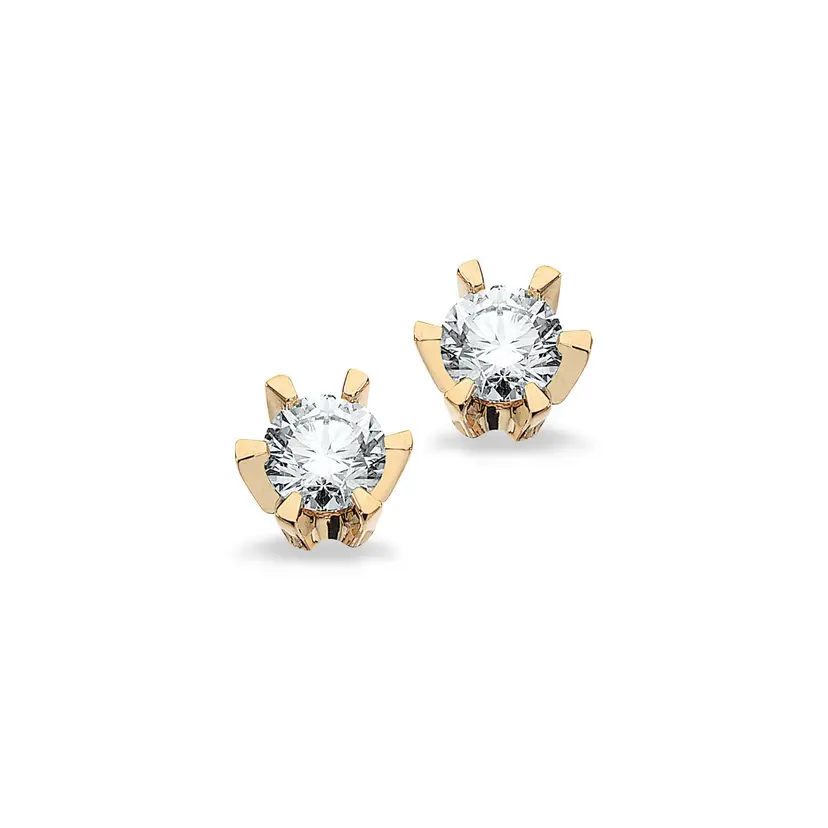 Prinsesse Scrouples - Prinsesse Ørestikker med 0,10 ct diamant, Guld/Hvidguld - 1775,10