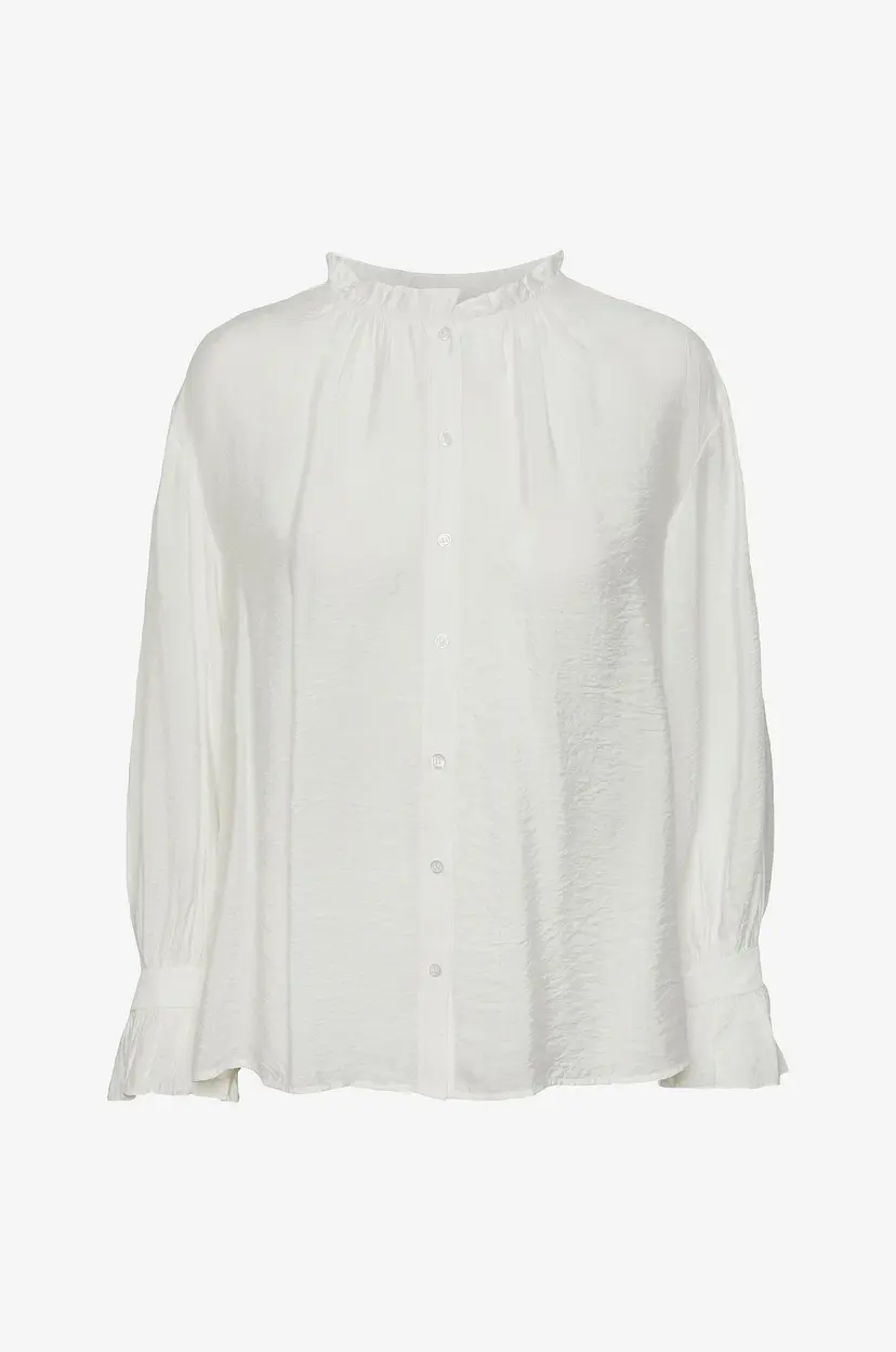 Pieces Bluse pcMarica LS Shirt - Hvit