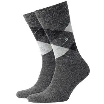 Burlington Burlington Strømper Edinburgh Wool Sock Mørkgrå  Str 46/50 Herre
