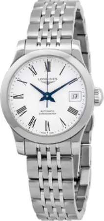 Longines Longines Dameklokke L2.320.4.11.6 Record Hvit/Stål Ø26 mm