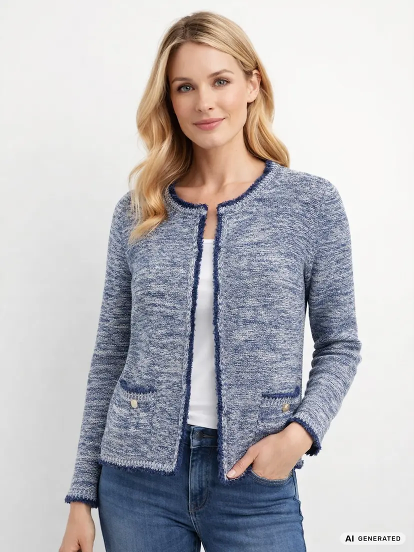 Skovhuus Skovhuus Kvinne Strikket Cardigan Light Blue XL