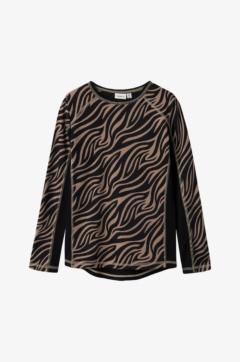 NAME IT T-skjorte nkmWillto Wool LS Top - Svart