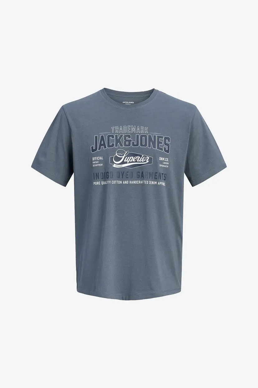 Jack & Jones Plus T-skjorte Jjelogo Tee Ss O-Neck 2 Col Aw26 Sn - Grå