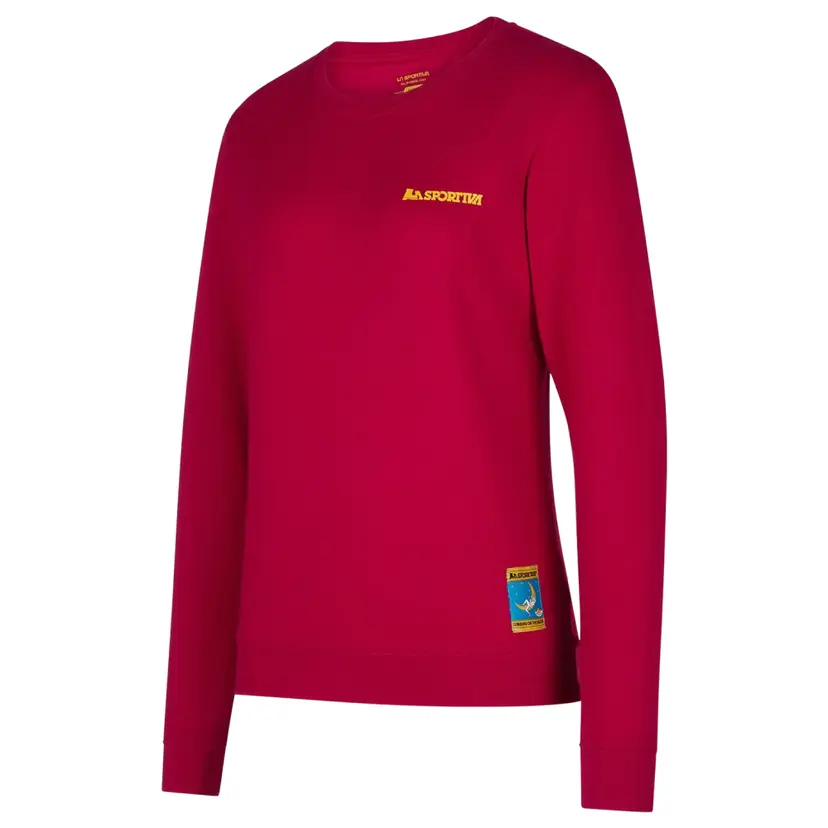 La Sportiva La Sportiva Climbing On The Moon Sweatshirt W Fucsia/Giallo