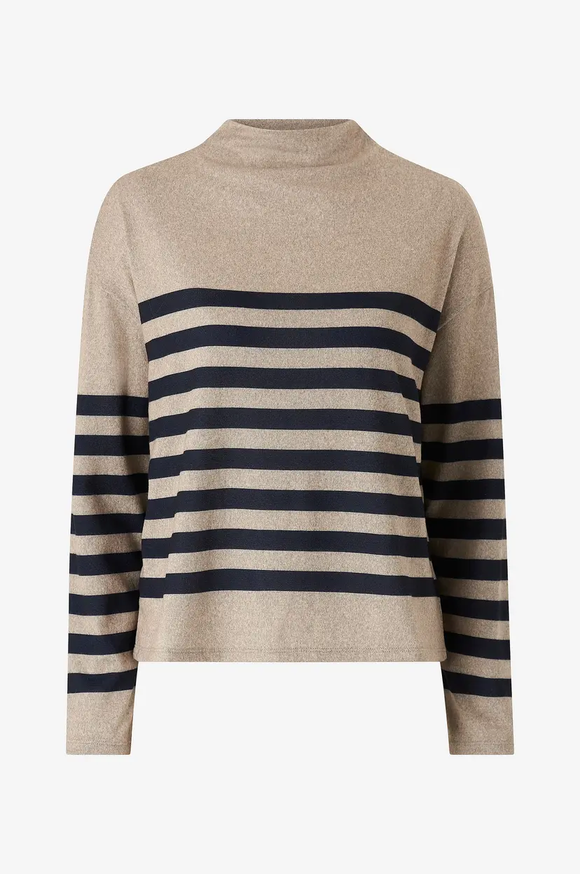 JDY Genser jdyTonsy L/S Funnel Neck Top Jrs AT - Beige