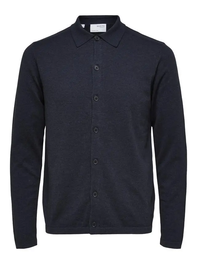 SELECTED SLHBERG LS KNIT POLO CARDIGAN B