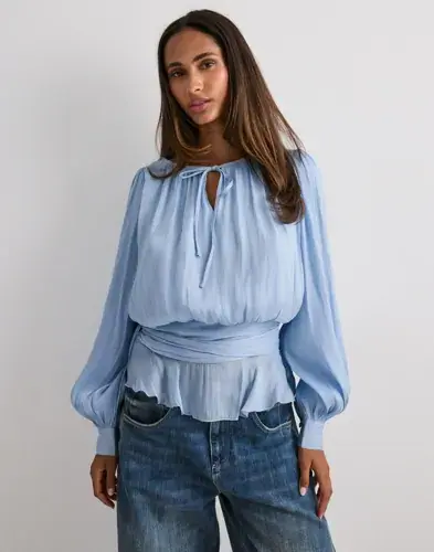 Vero Moda Vero Moda - Blå - Vmelisa Ls Detail Top Wvn Exp
