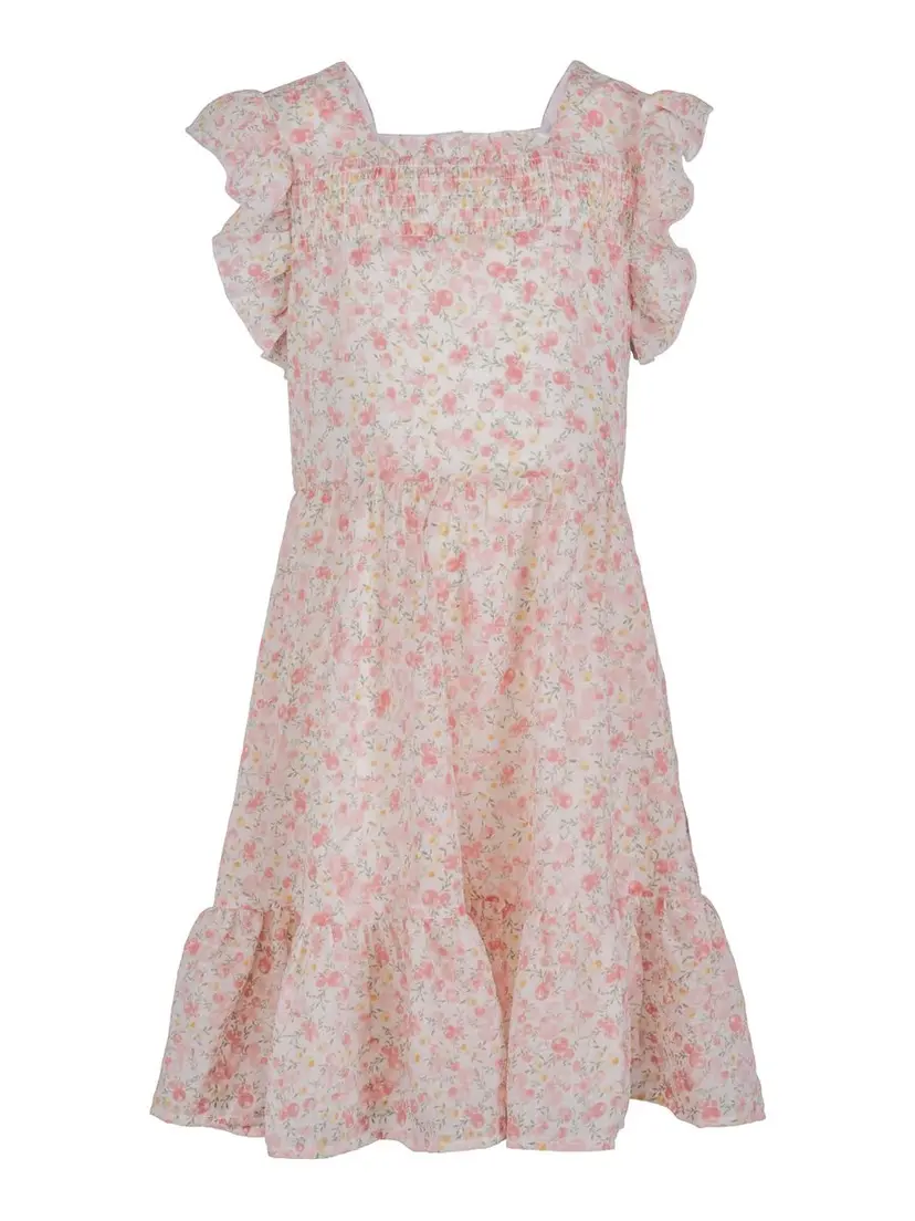Vilje & Ve Vilje & Ve Linda Blomsterkjole Coral Pink (152 / 12 år)