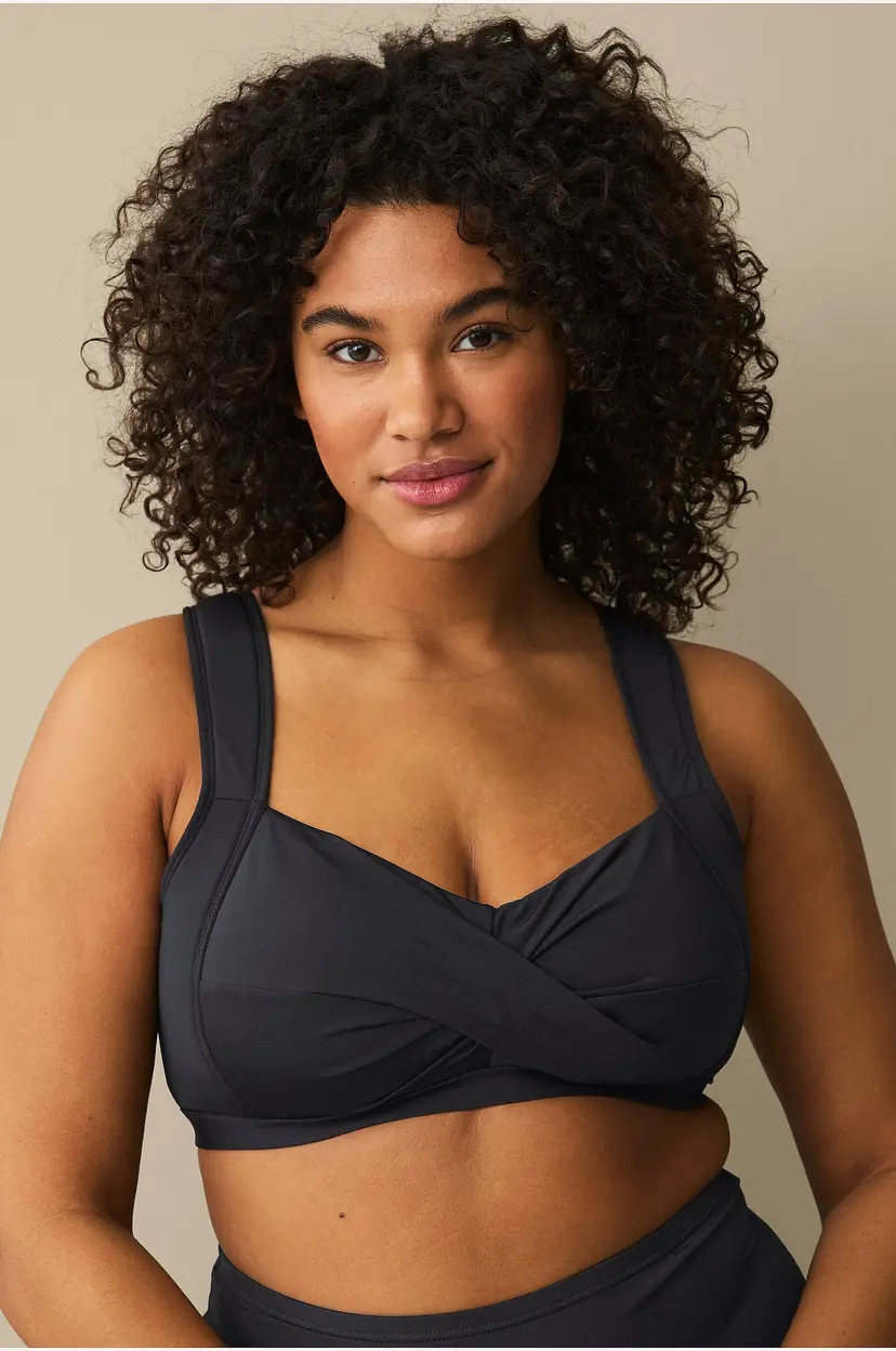 Ellos Plus collection Bikini-BH med overlappdetalj - Svart