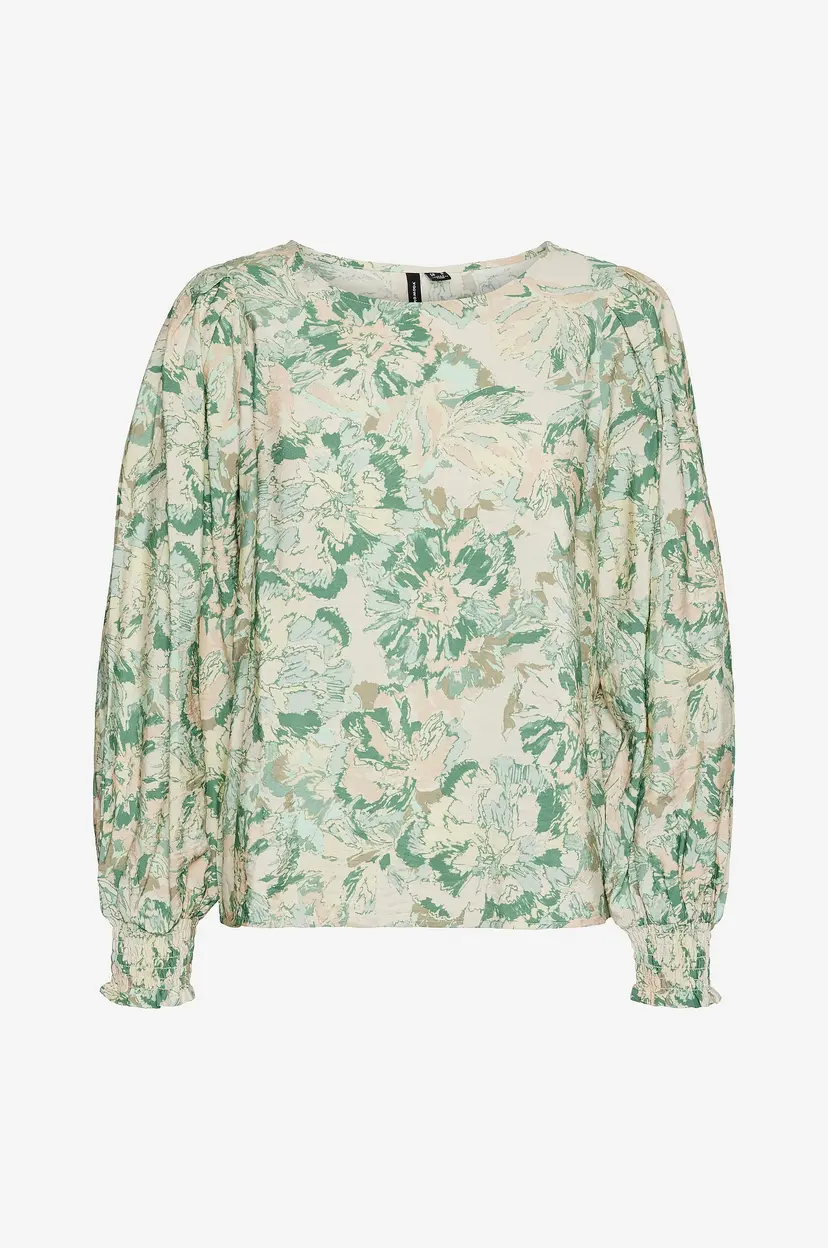 Vero Moda Bluse vmElis Ella LS Top Wvn - Grønn