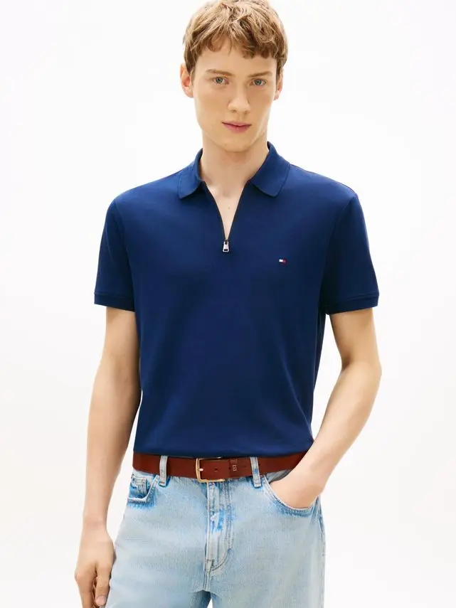 Tommy Hilfiger INTERLOCK ZIP REG POLO