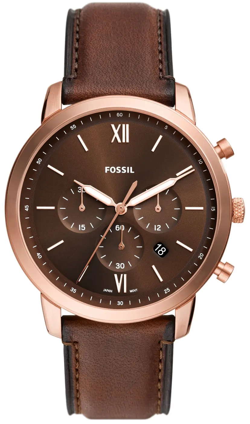 Fossil Fossil Herreklokke FS6026 Neutra Brun/Lær Ø44 mm
