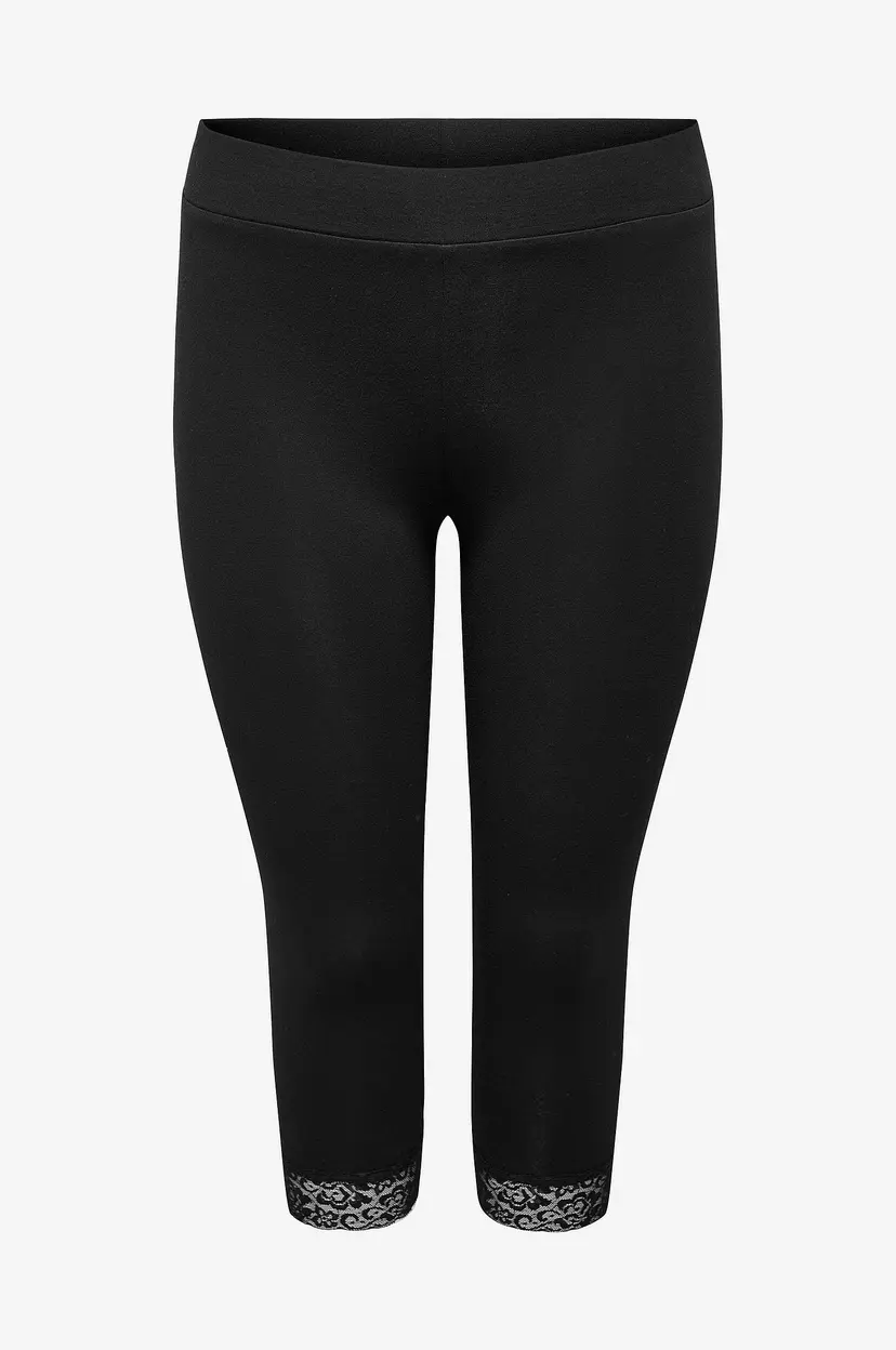 Only Carmakoma Leggings carTime Life Calf Lace Leggings - Svart