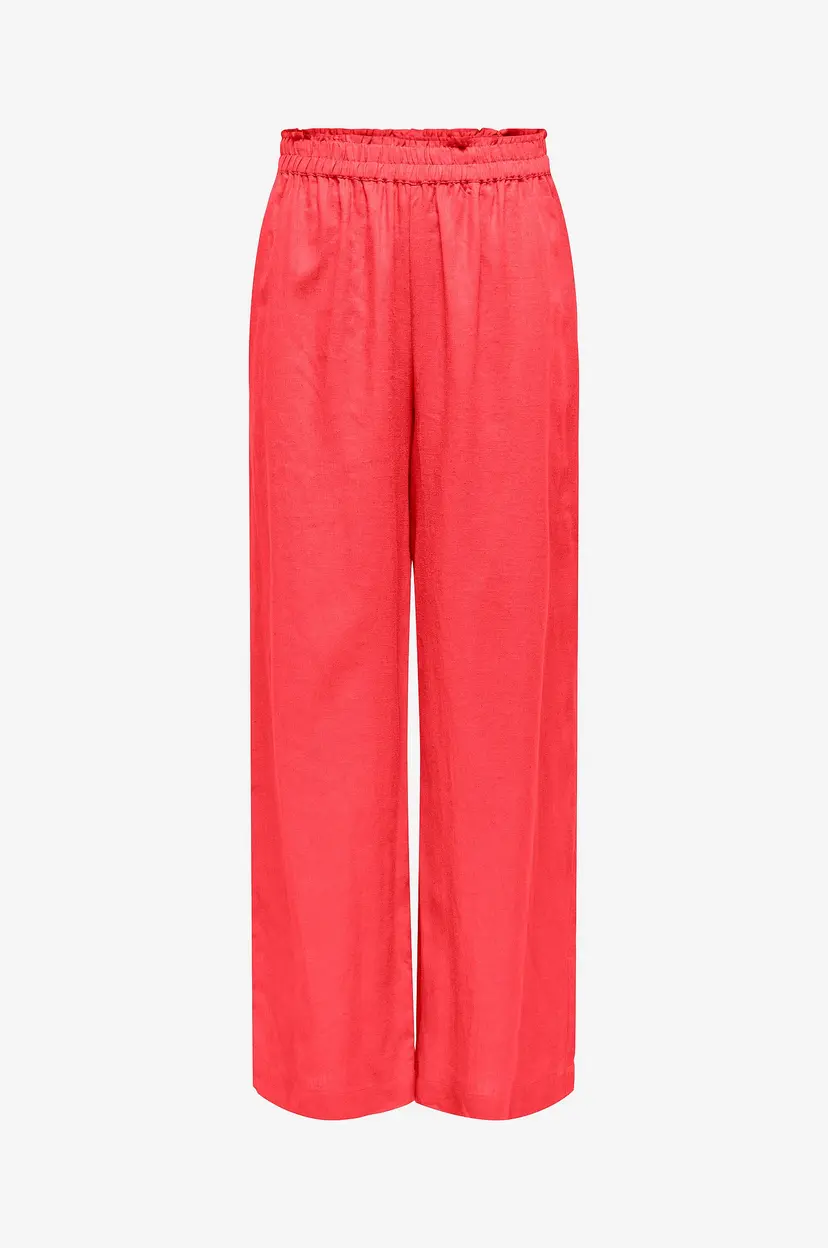 ONLY Bukser onlTokyo HW Linen Blend St Pant - Rød