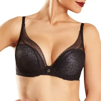 Chantelle Chantelle BH Festivite Lace Plunge Bra Svart A 70 Dame