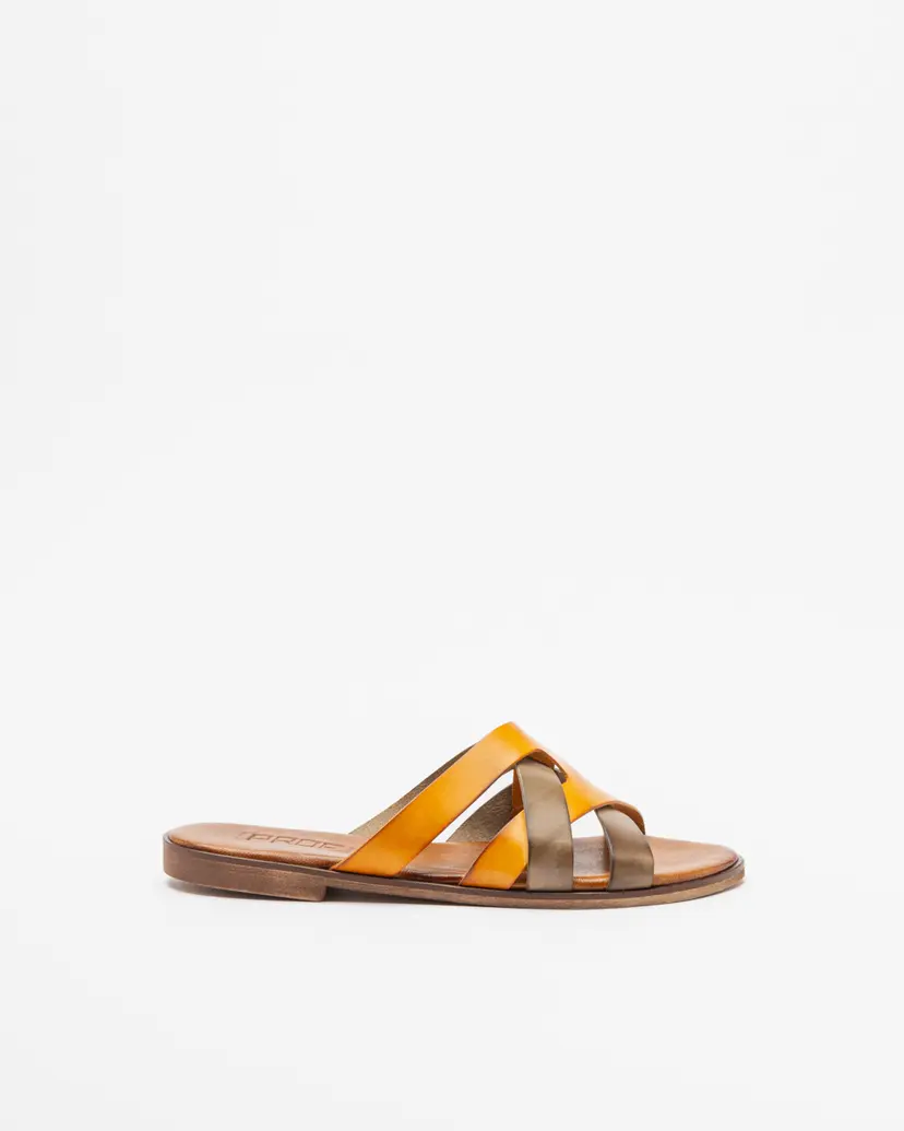 PROF PROF 178 Orange Slide sandals