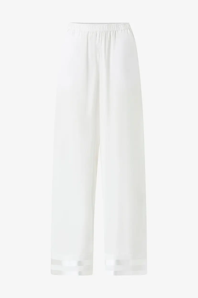 Gina Tricot Pysjbukser Satin Striped Trousers - Hvit