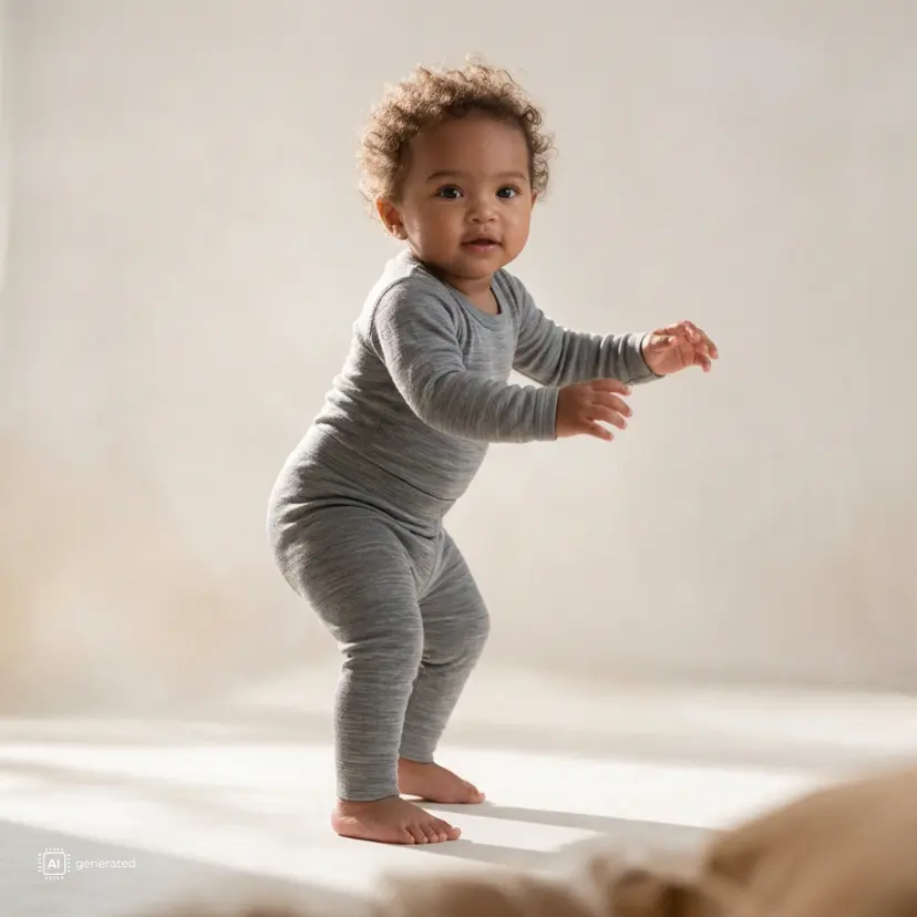 Hust and Claire Hust and Claire - Leggings i Ull Lux Solid Wool Grey