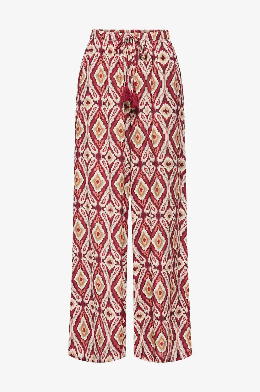 ONLY Bukser onlGini Mikasi Wide Pull UP Pant WV - Rød