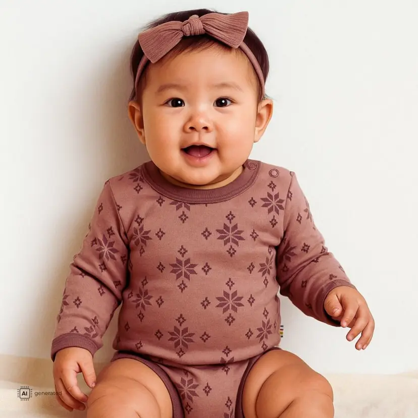 Joha Joha - Body Ull og Bomull Snowflake Rose