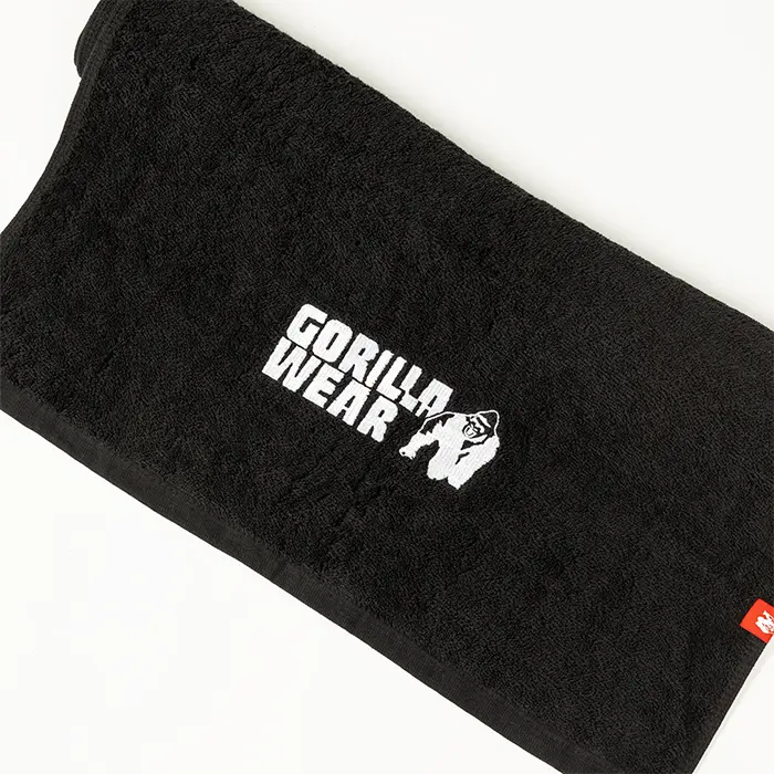 Gorilla Wear Zip Pocket Gymhåndkle Svart