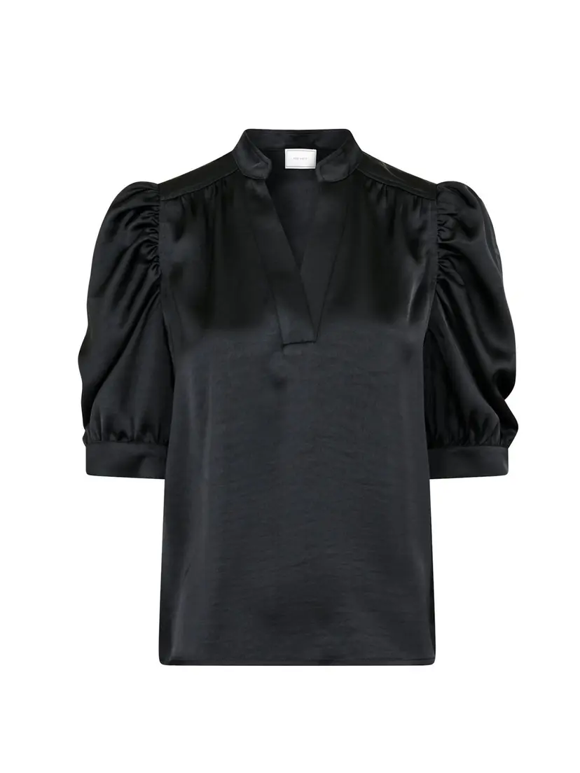 Neo Noir Roella Heavy Sateen Blouse - Black