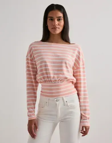 Nelly Nelly - Oransje - Stripe Knit Sweater