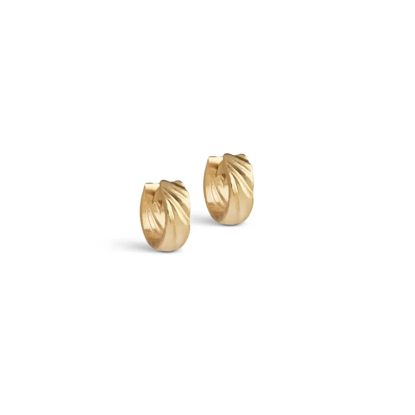 Enamel Enamel - Wave Mini Hoops i forgyldt messing - E484GB