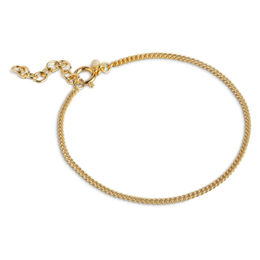 Enamel Enamel - Curb Chain armbånd i forgyldt sølv - B123G