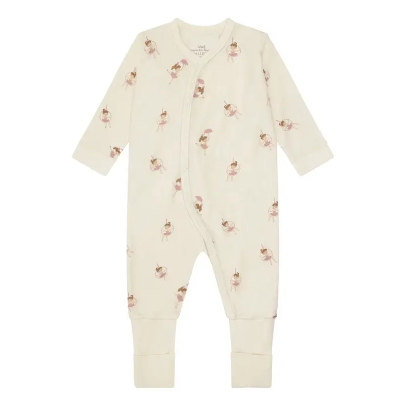 Hust and Claire Hust And Claire - Heldress i Ull og Bambus Manu Line Dancer Off White